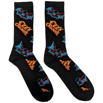 Marchandises Ozzy Osbourne: Ozzy Osbourne Unisex Ankle Socks: Logos & Bats (black) (uk Size 4 - 7) 36 - 42