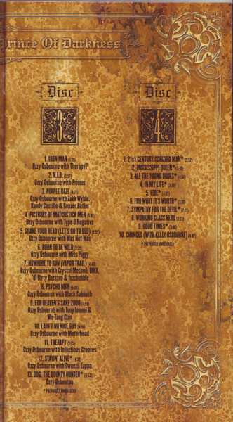 4CD/Coffret Ozzy Osbourne: Prince Of Darkness