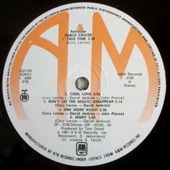 LP Pablo Cruise: Reflector