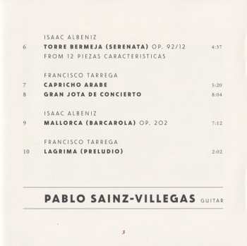 CD Pablo Sáinz Villegas: Soul Of Spanish Guitar