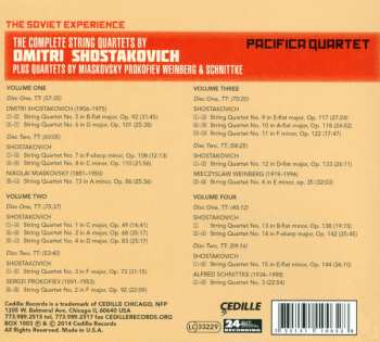 8CD/Coffret Sergei Prokofiev: The Soviet Experience: The Complete String Quartets Of Dmitri Shostakovich Plus Quartets by Miaskovsky Prokofiev Weinberg & Schnittke