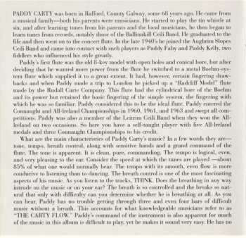 CD Paddy Carty: Traditional Irish Music