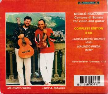 3CD/Coffret Niccolò Paganini: Centone Di Sonate For Violin And Guitar - Complete Edition