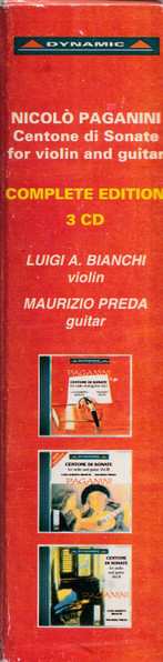 3CD/Coffret Niccolò Paganini: Centone Di Sonate For Violin And Guitar - Complete Edition
