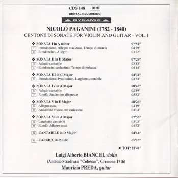 3CD/Coffret Niccolò Paganini: Centone Di Sonate For Violin And Guitar - Complete Edition