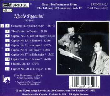 CD Niccolò Paganini: An Evening Of Paganini