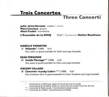 CD Alain Trudel: Trois Concertos