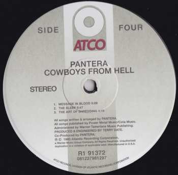 2LP Pantera: Cowboys From Hell