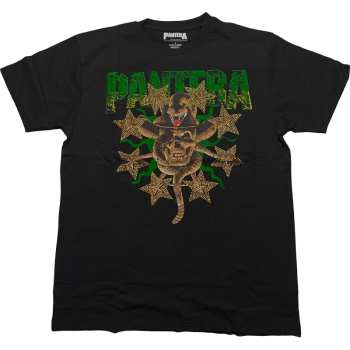 Merch Pantera: Embellished T-shirt Skull & Snake