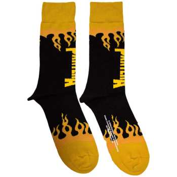 Marchandises Pantera: Pantera Unisex Ankle Socks: Flame (black) (uk Size 4 - 7) 36 - 42