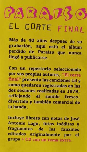 LP/CD Paraiso: El Corte Final