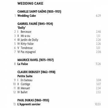 CD Pascal Rogé: Wedding Cake - Music For Piano Duo