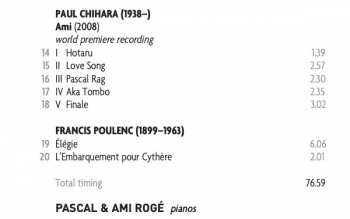 CD Pascal Rogé: Wedding Cake - Music For Piano Duo