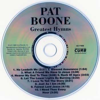 CD Pat Boone: Greatest Hymns