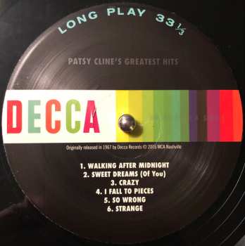 LP Patsy Cline: Patsy Cline's Greatest Hits