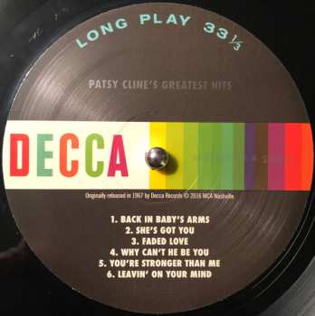 LP Patsy Cline: Patsy Cline's Greatest Hits