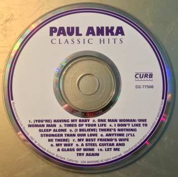 CD Paul Anka: Classic Hits