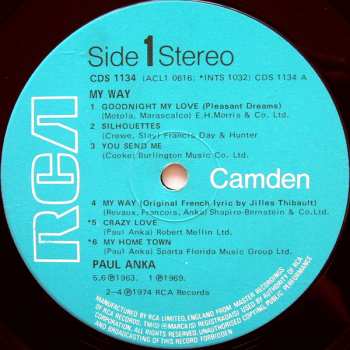 LP Paul Anka: My Way