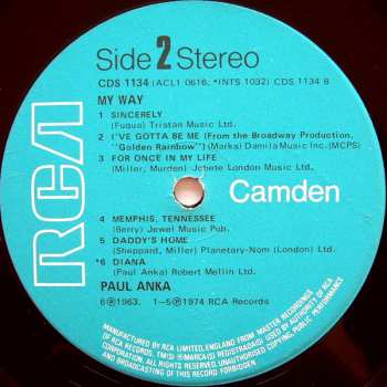 LP Paul Anka: My Way