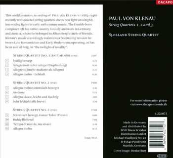 CD Paul August von Klenau: String Quartets 1, 2 And 3