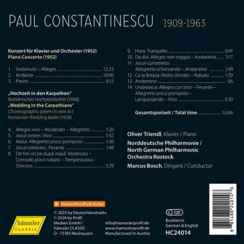 CD Oliver Triendl: Piano Concerto; Wedding In The Carpathians