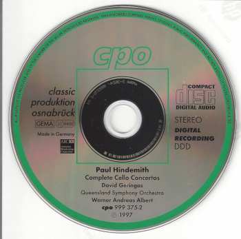 5CD/Coffret Paul Hindemith: Complete Orchestral Works 2