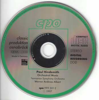 5CD/Coffret Paul Hindemith: Complete Orchestral Works 2