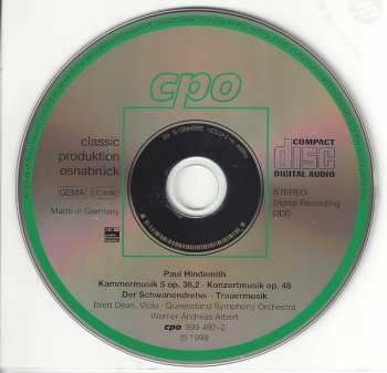 4CD/Coffret Paul Hindemith: Complete Orchestral Works 3