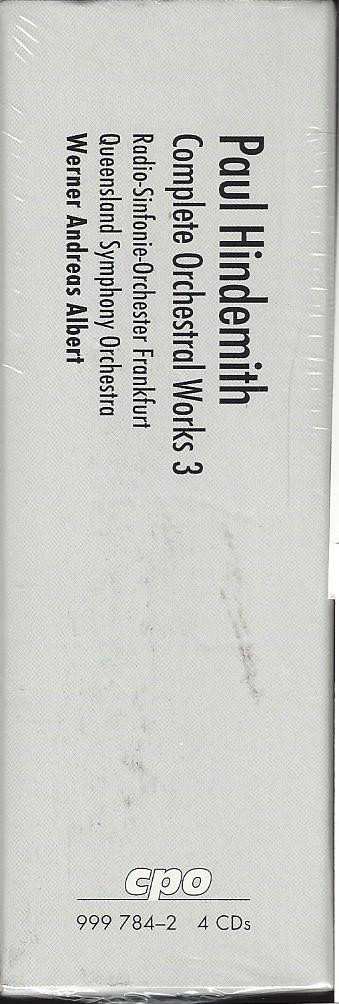 4CD/Coffret Paul Hindemith: Complete Orchestral Works 3