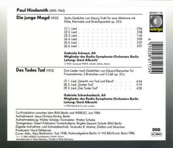 CD Paul Hindemith: Die Junge Magd / Des Todes Tod