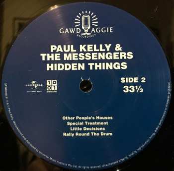 2LP Paul Kelly And The Messengers: Hidden Things