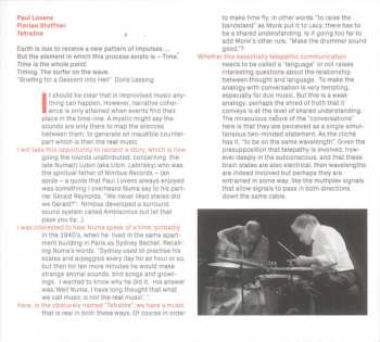CD Paul Lovens: Tetratne