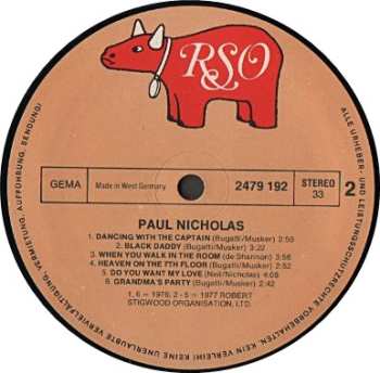 LP Paul Nicholas: Paul Nicholas