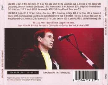 2CD Paul Simon: Complete Unplugged - New York Broadcast 1992