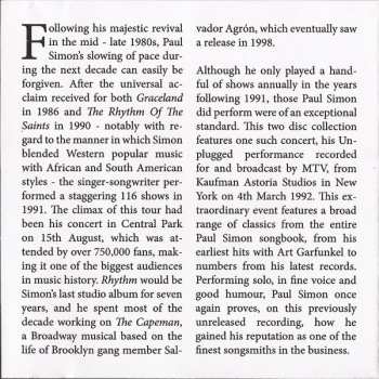 2CD Paul Simon: Complete Unplugged - New York Broadcast 1992