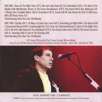 2CD Paul Simon: Complete Unplugged - New York Broadcast 1992