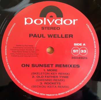 LP Paul Weller: On Sunset Remixes LTD