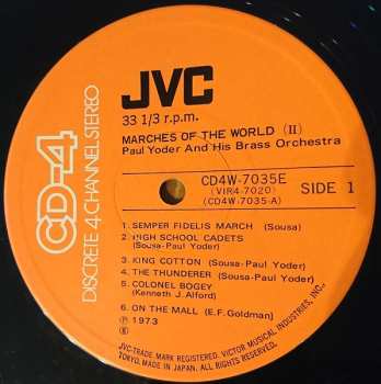 LP Paul Yoder And His Brass Orchestra: Marches Of The World 2