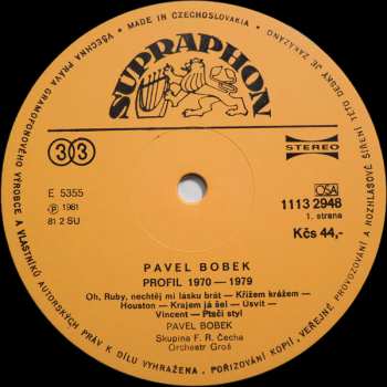 LP Pavel Bobek: Profil 1970 - 1979
