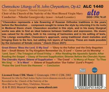 CD Pavel Chesnokov: Liturgy of St. John Chrysostom, Op. 42