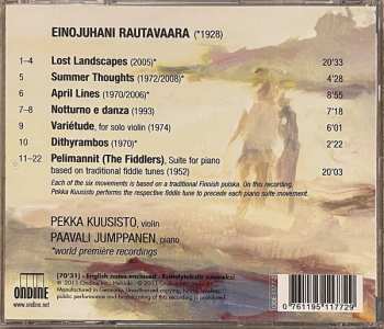 CD Paavali Jumppanen: Rautavaara: Works for Violin and Piano