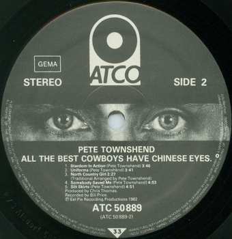 LP Pete Townshend: All The Best Cowboys Have Chinese Eyes