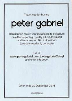 2LP Peter Gabriel: Peter Gabriel LTD | NUM
