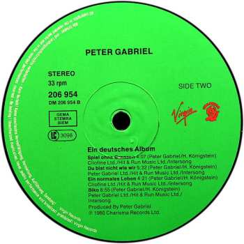 LP Peter Gabriel: Ein Deutsches Album
