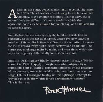 3CD Peter Hammill: Live In Berlin 1992