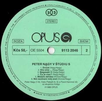 LP Peter Nagy: V Štúdiu S
