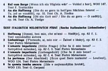 LP Peter Schreier: Zpívá Beethovenovy Milostné Písně