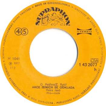 SP Petra Janů: Akce Ženich Se Odkládá / Dvacáté Století