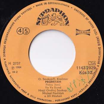 SP Petra Janů: Promítám / Na Buben Dát Vlastní Kůži (The Eye Of The Tiger)