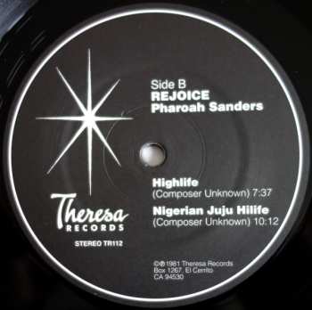 2LP Pharoah Sanders: Rejoice LTD